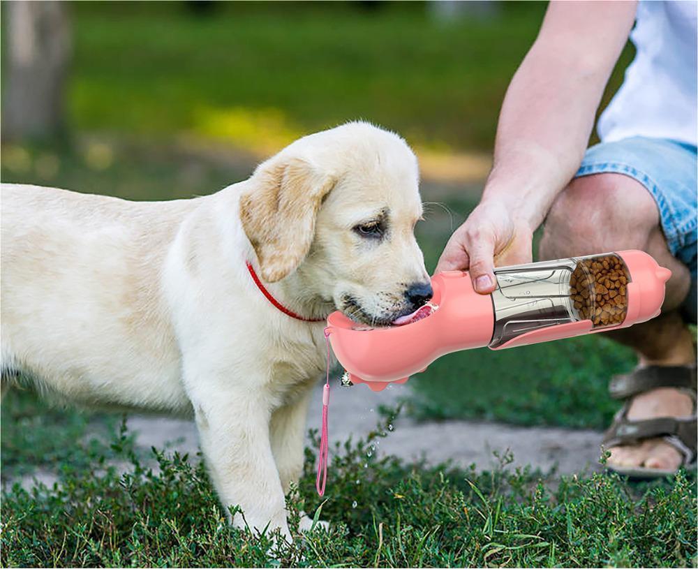 Multi-Functional 3-in-1 Pet Travel Bottle - Feeder, Waterer & Storage