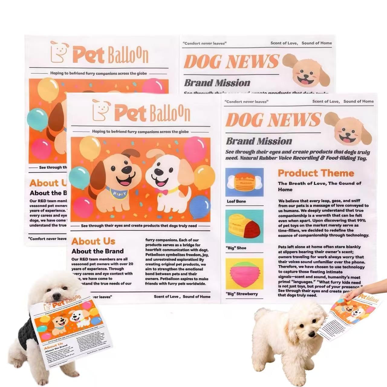 Indestructible Crinkle Newspaper Dog Toy