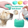 Silicone Pet Bath Massage Brush - Gentle Deshedding & Cleaning Tool