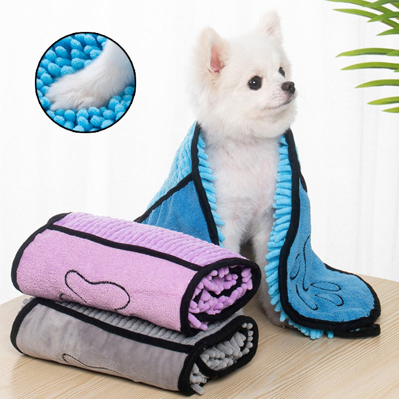 Super Absorbent Pet Bathrobe - Microfiber Quick-Drying Towel for Dogs & Cats